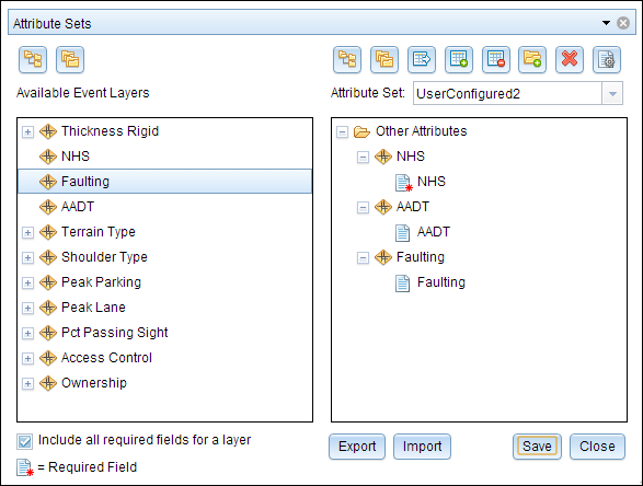 Additional attribute fields Additional attribute fields